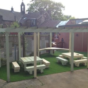 Picnic area at Delamere academy